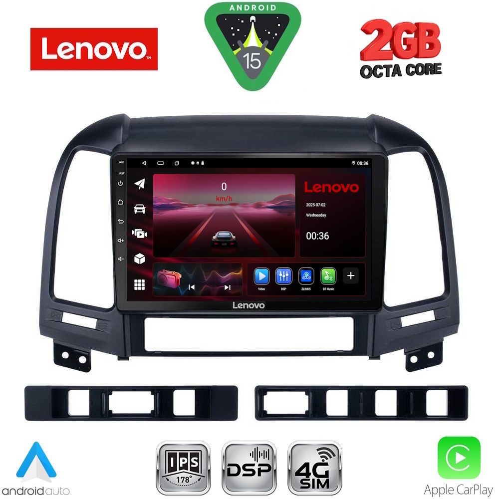 LENOVO LVF 5239_CPA (9inc) MULTIMEDIA TABLET for HYUNDAI SANTA FE mod. 2005-2013