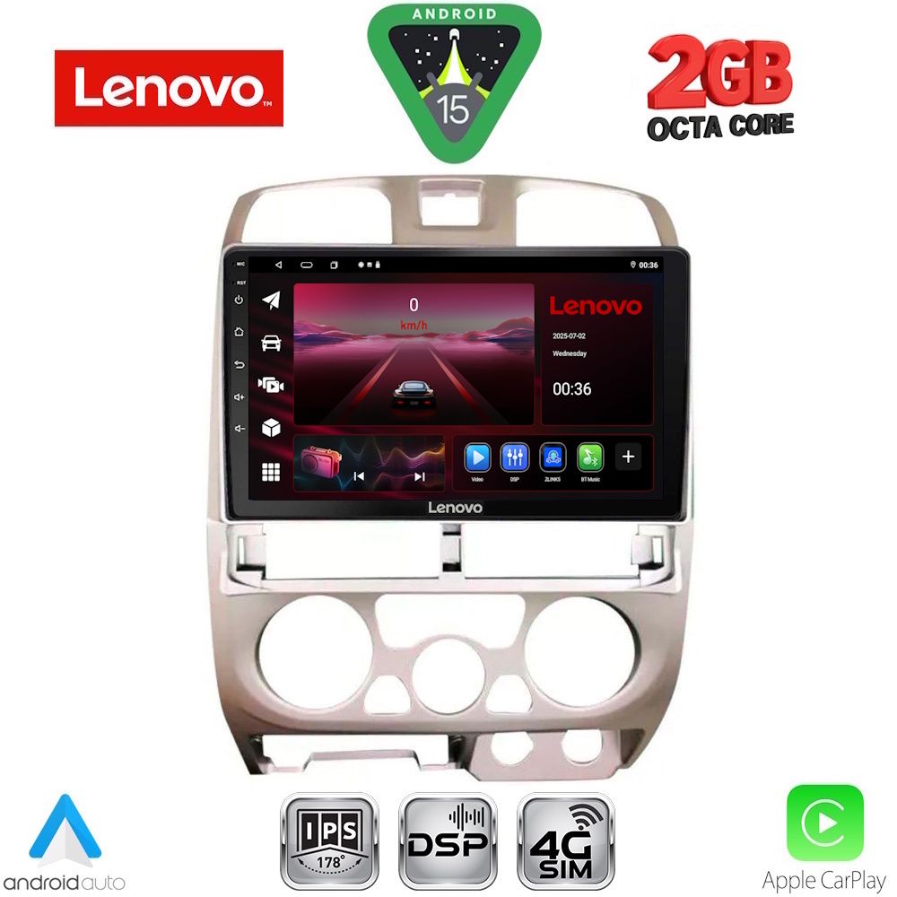 LENOVO LVF 5253SL_CPA (9inc) MULTIMEDIA TABLET for ISUZU D-MAX mod. 2002-2008 (SILVER)