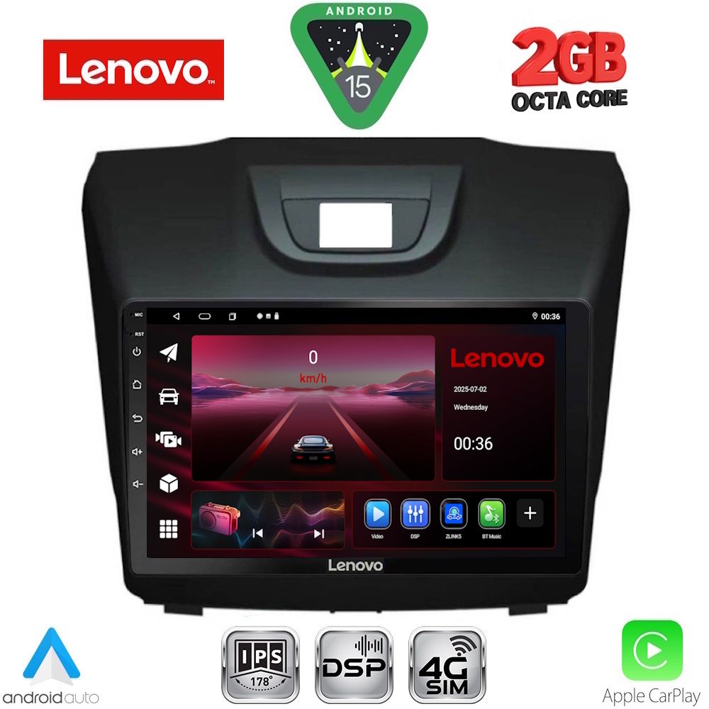 LENOVO LVF 5255_CPA (9inc) MULTIMEDIA TABLET for ISUZU DMAX mod. 2012-2020