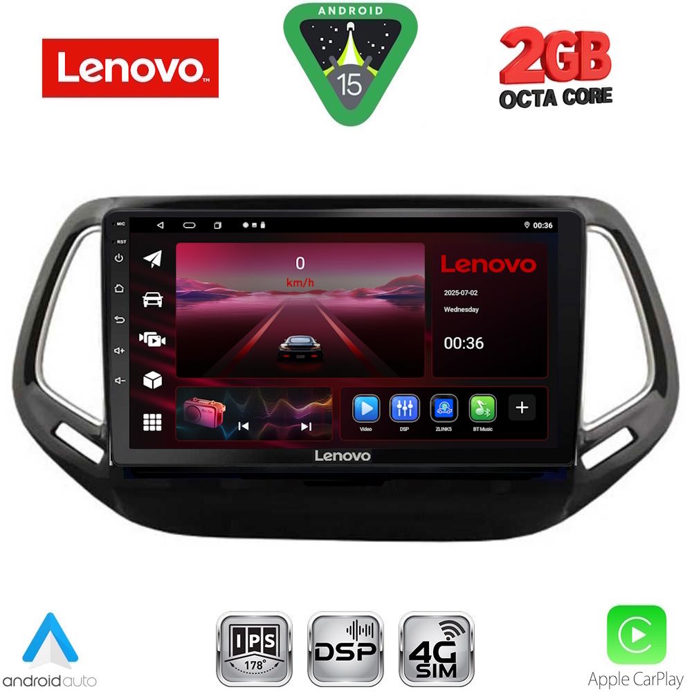 LENOVO LVF 5278_CPA (10inc) MULTIMEDIA TABLET for JEEP COMPASS mod. 2016-2021