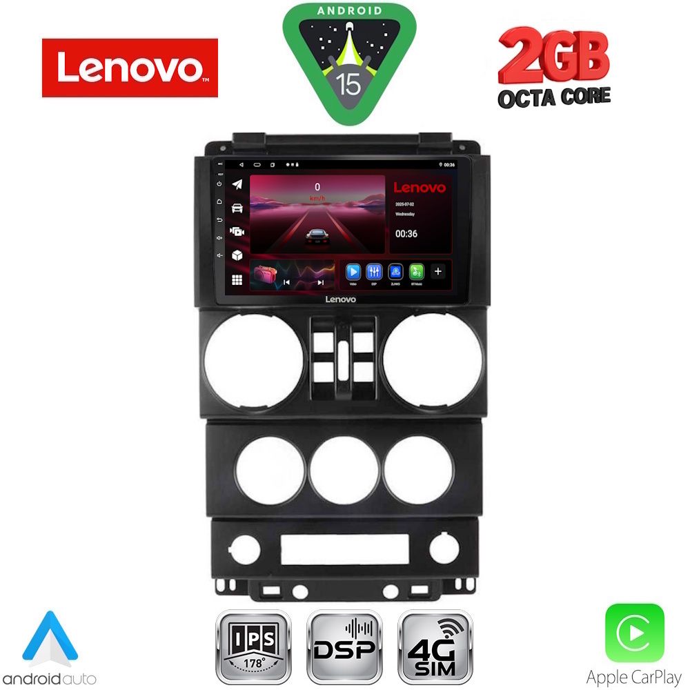 LENOVO LVF 5294_CPA (9inc) MULTIMEDIA TABLET for JEEP WRANGLER mod. 2006-2011