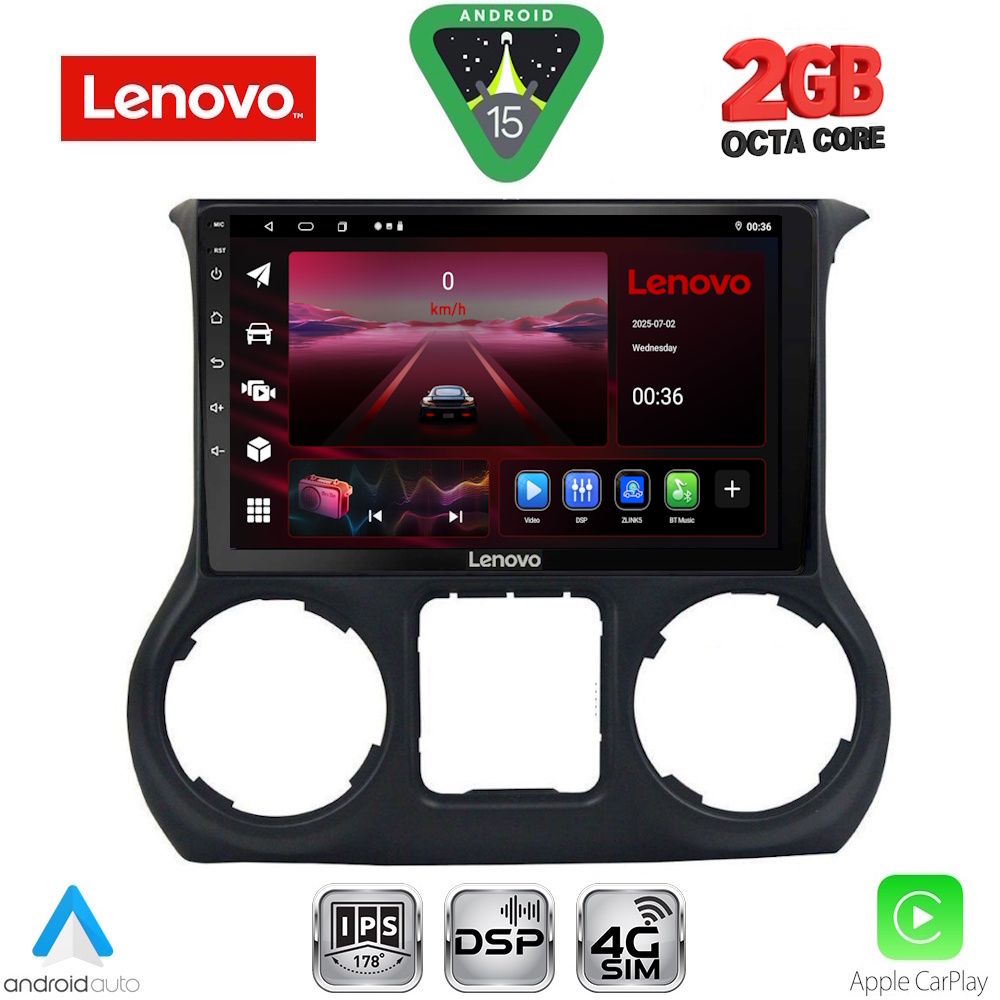 LENOVO LVF 5295_CPA (10inc) MULTIMEDIA TABLET for JEEP WRANGLER mod. 2011-2014