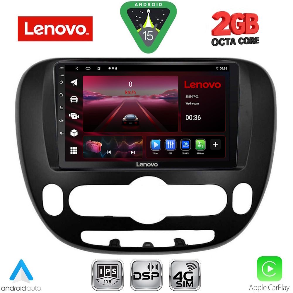 LENOVO LVF 5321_CPA (9inc) MULTIMEDIA TABLET for KIA SOUL mod. 2014-2025