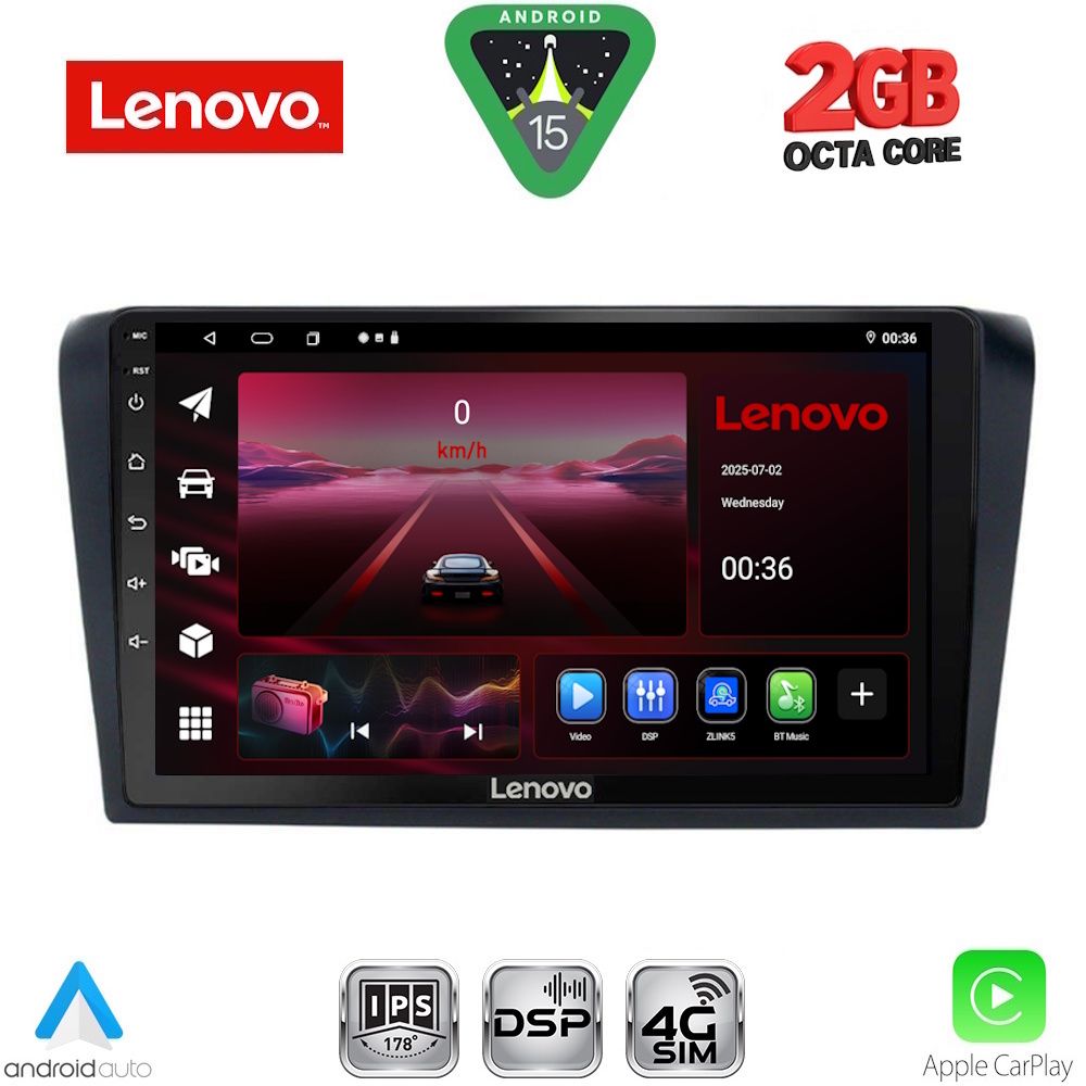 LENOVO LVF 5365_CPA (9inc) MULTIMEDIA TABLET for MAZDA 3 mod. 2003-2008