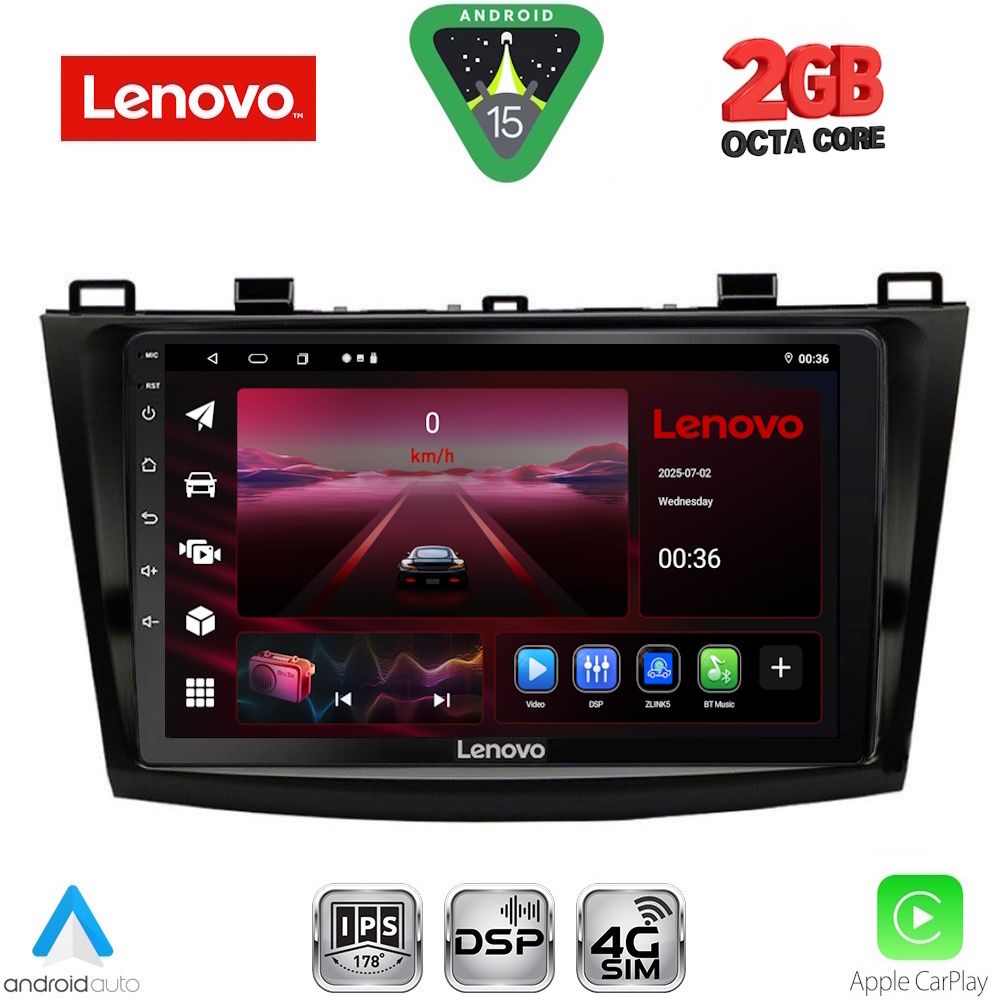 LENOVO LVF 5366_CPA (9inc) MULTIMEDIA TABLET for MAZDA 3 mod. 2009-2014