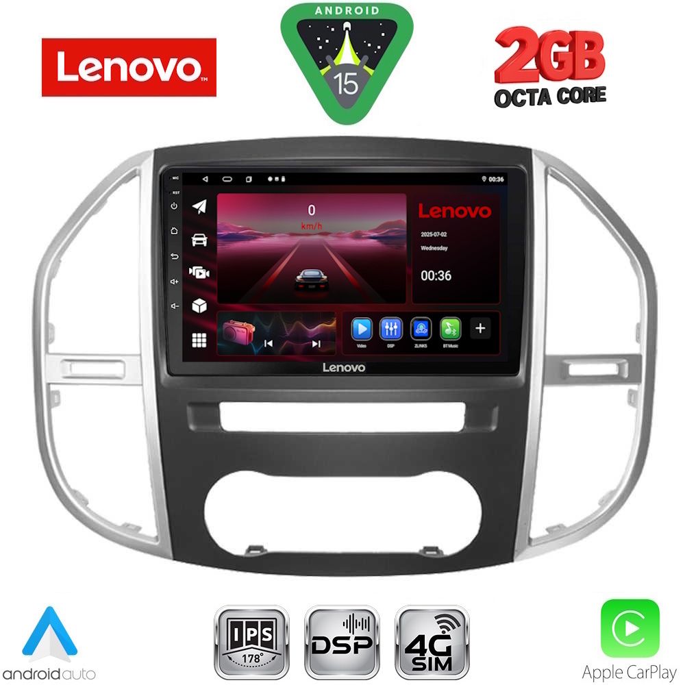 LENOVO LVF 5429_CPA (10inc) MULTIMEDIA TABLET for MERCEDES VITO – VIANO (W447) mod. 2015-2024
