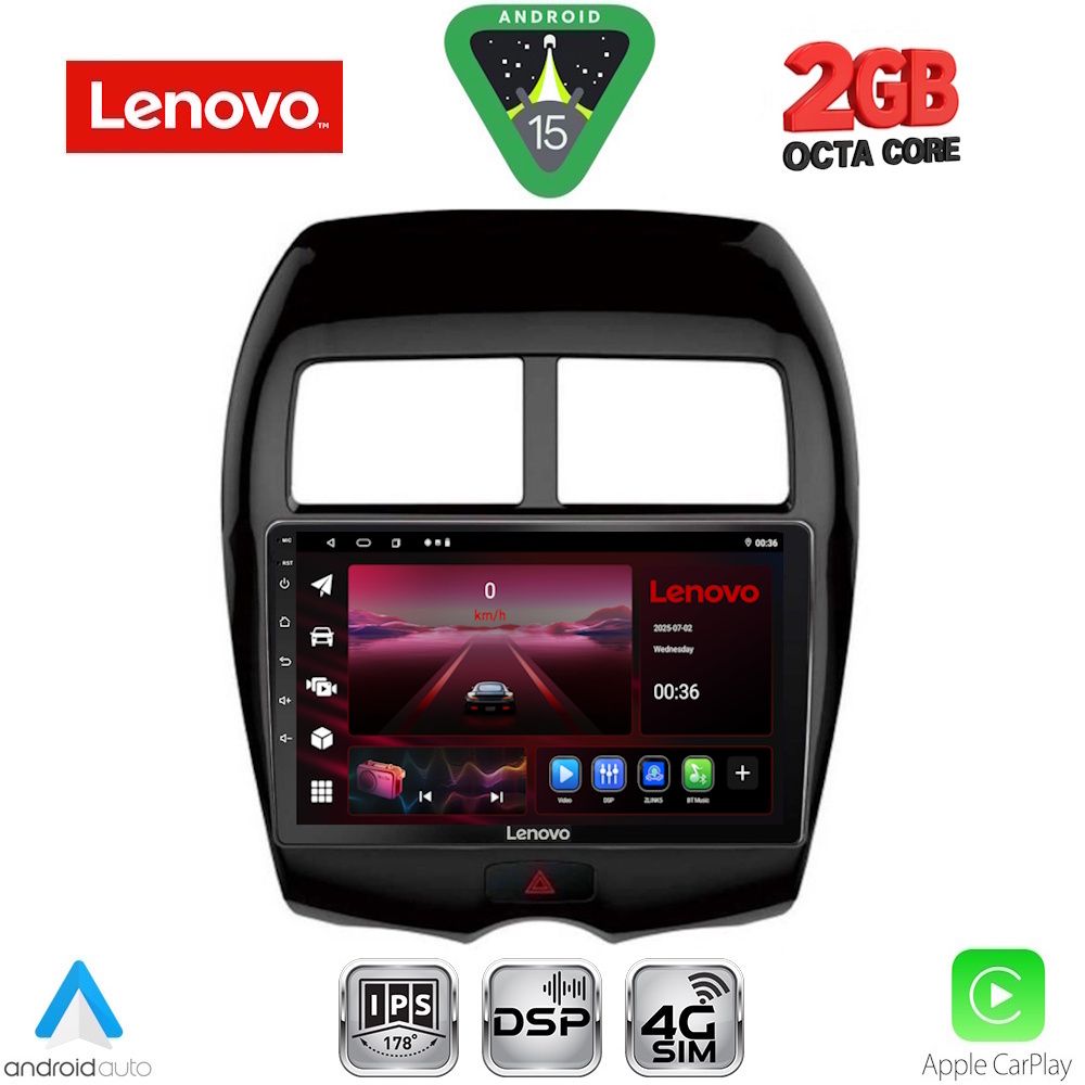 LENOVO LVF 5430_CPA (10inc) MULTIMEDIA TABLET for MITSUBISHI ASX mod. 2009-2020 - PEUGEOT 4008 mod. 2012-2018