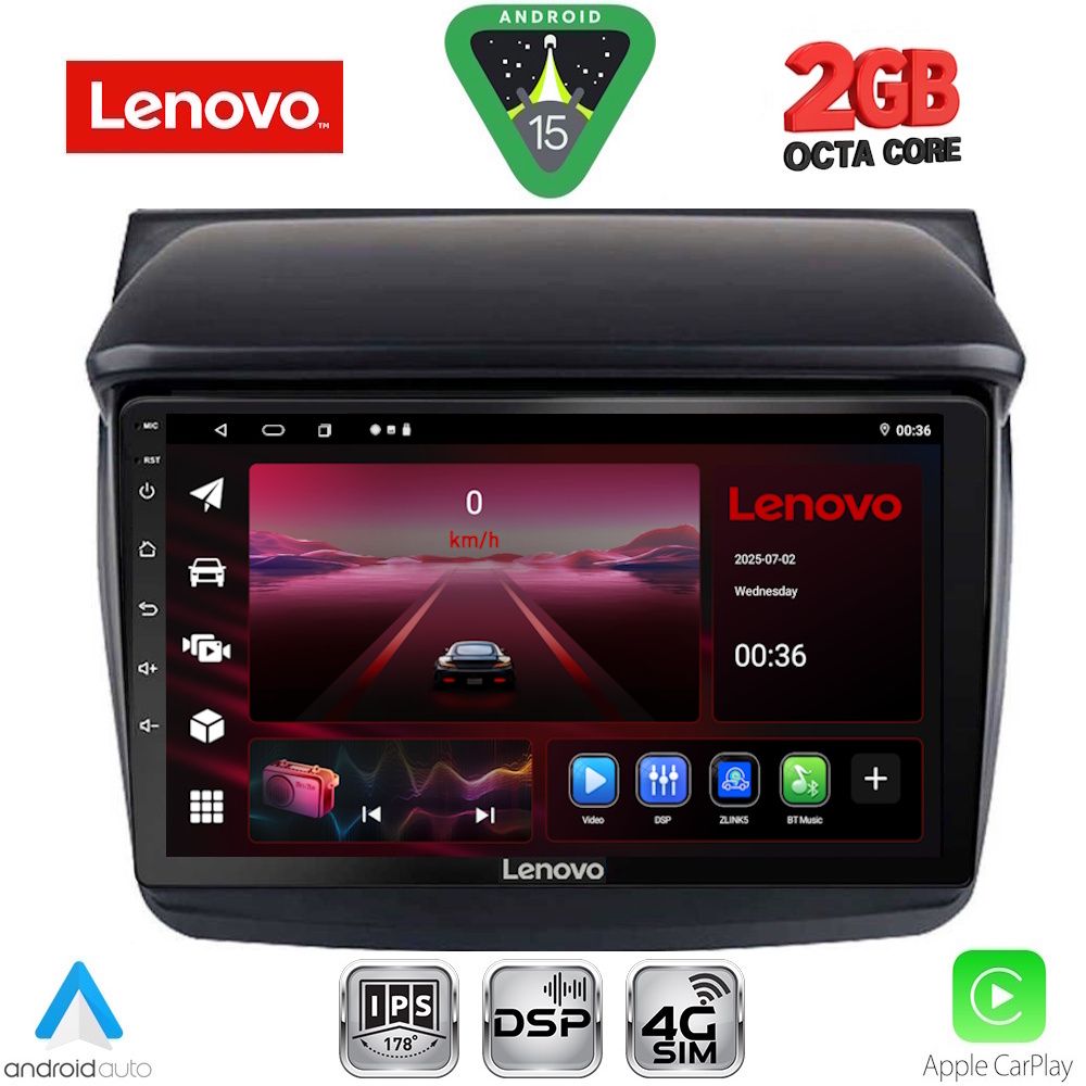 LENOVO LVF 5436_CPA (9inc) MULTIMEDIA TABLET for MITSUBISHI L200 mod. 2006-2015