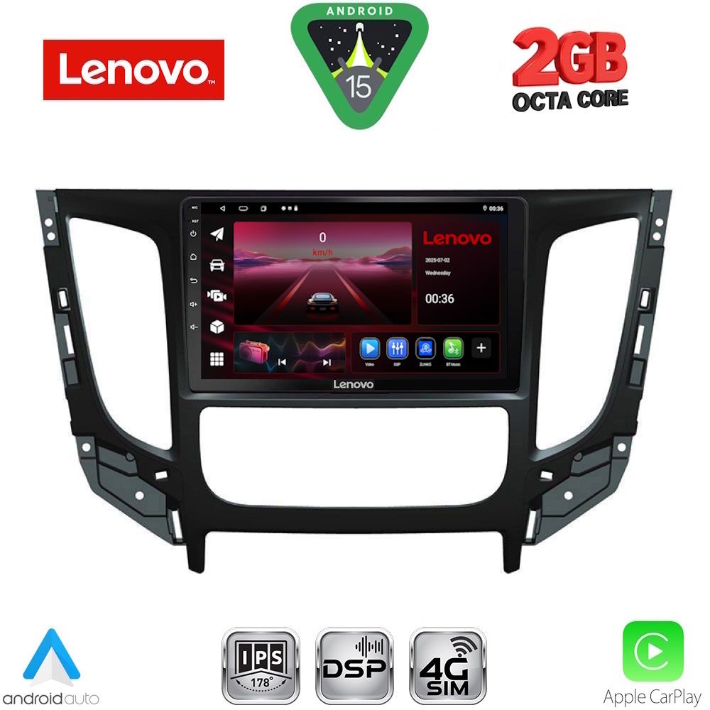 LENOVO LVF 5437_CPA CLIMA (9inc) MULTIMEDIA TABLET for MITSUBISHI L200 mod. 2015-2019 with CLIMA