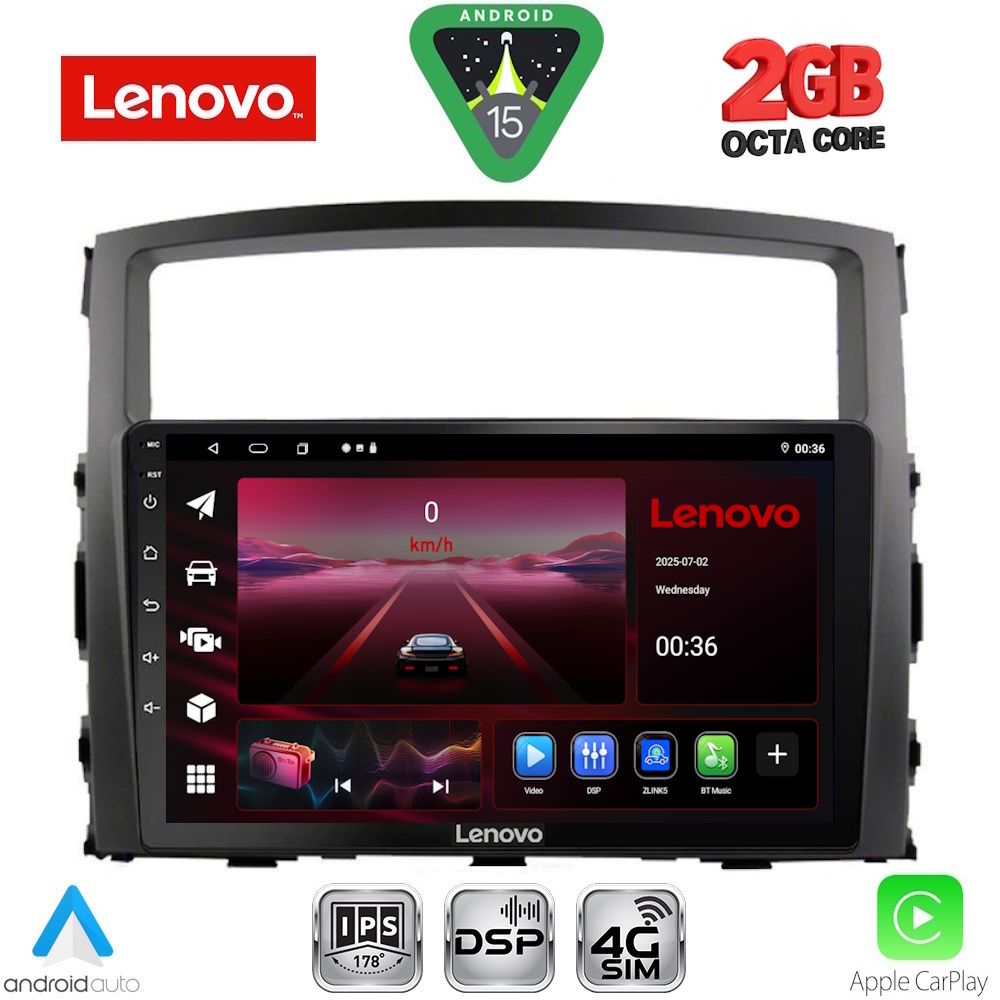 LENOVO LVF 5446_CPA (9inc) MULTIMEDIA TABLET for MITSUBISHI PAJERO mod. 2006-2013