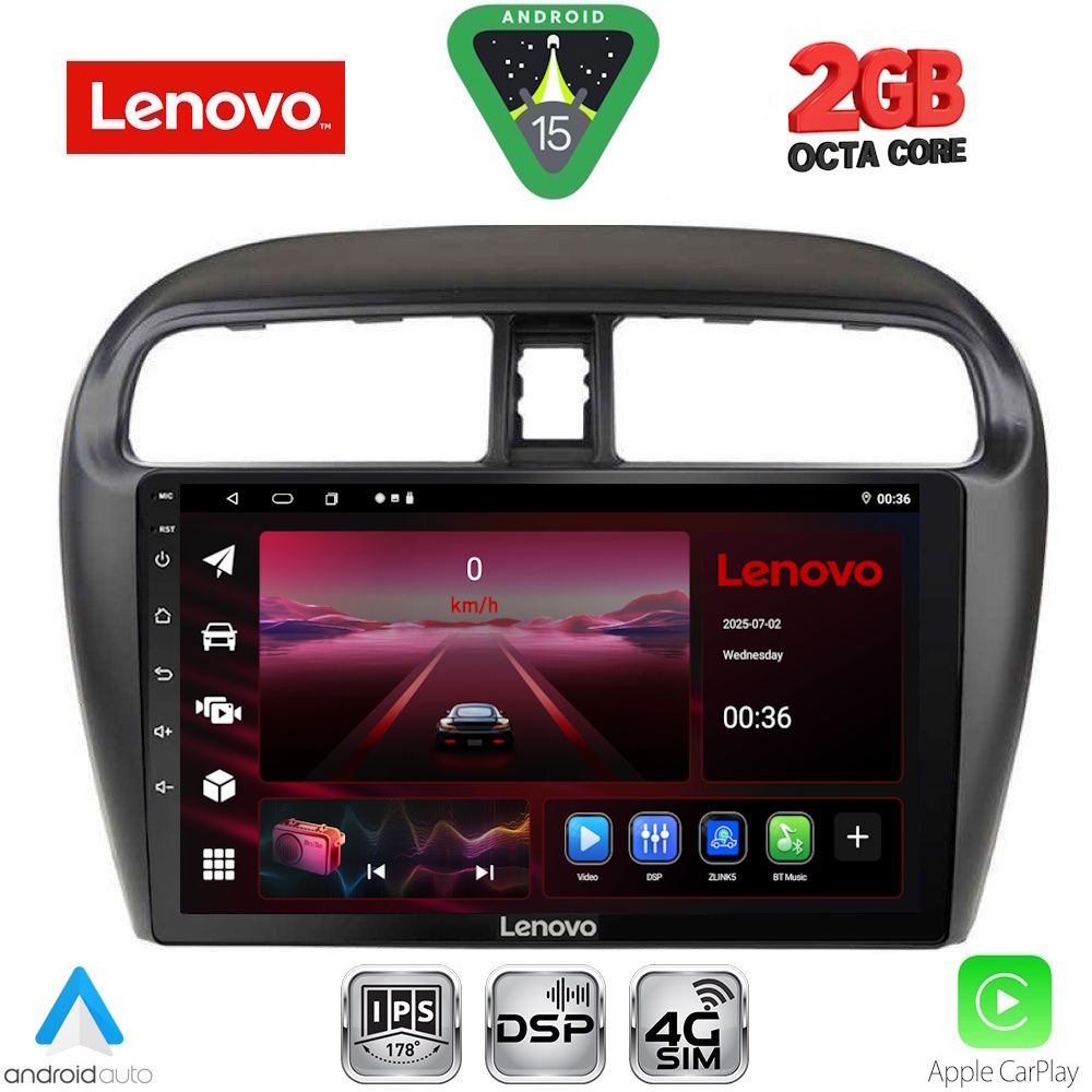 LENOVO LVF 5448_CPA (9inc) MULTIMEDIA TABLET for MITSUBISHI SPACESTAR mod. 2013-2020