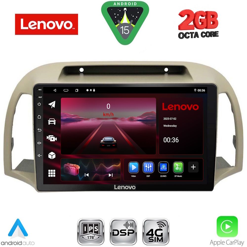 LENOVO LVF 5457BG_CPA (9inc) MULTIMEDIA TABLET for NISSAN MICRA K12 mod. 2002-2010 (BEIGE)