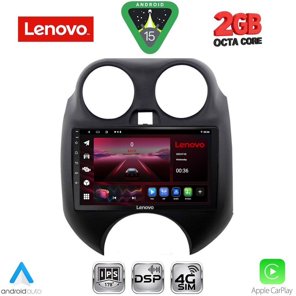 LENOVO LVF 5459_CPA (9inc) MULTIMEDIA TABLET for NISSAN MICRA mod. 2010-2014