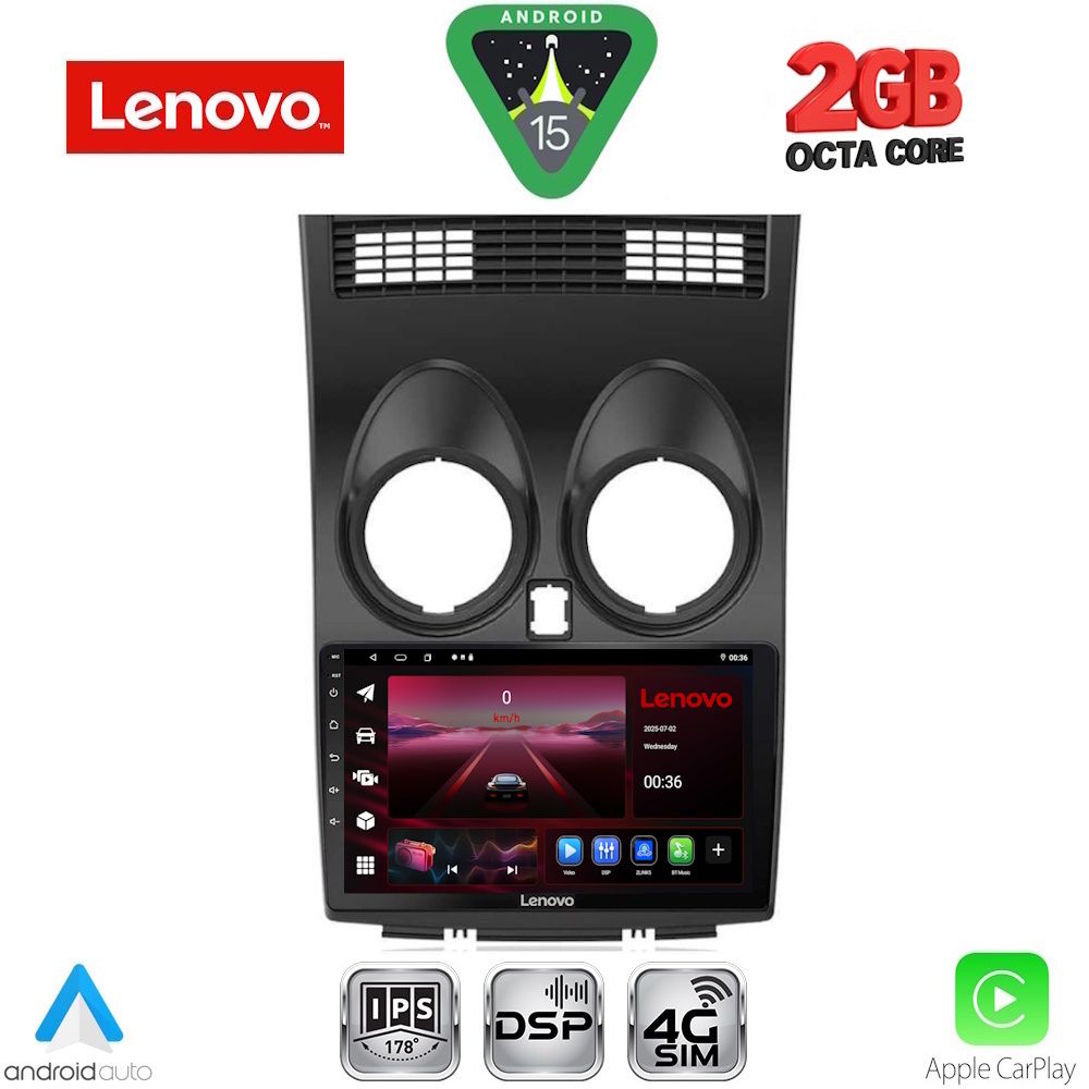 LENOVO LVF 5466_CPA (9inc) MULTIMEDIA TABLET for NISSAN QASHQAI mod. 2007-2014