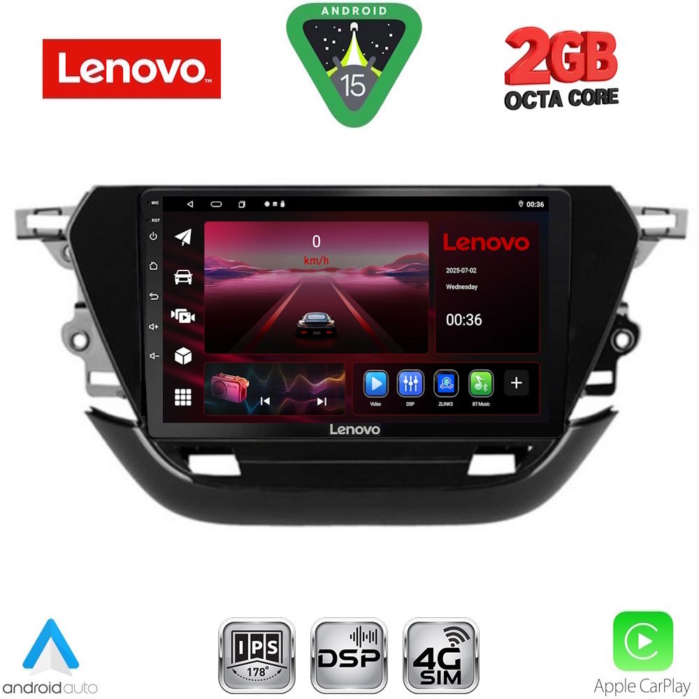 LENOVO LVF 5487_CPA (9inc) MULTIMEDIA TABLET for OPEL CORSA F mod. 2019-2024
