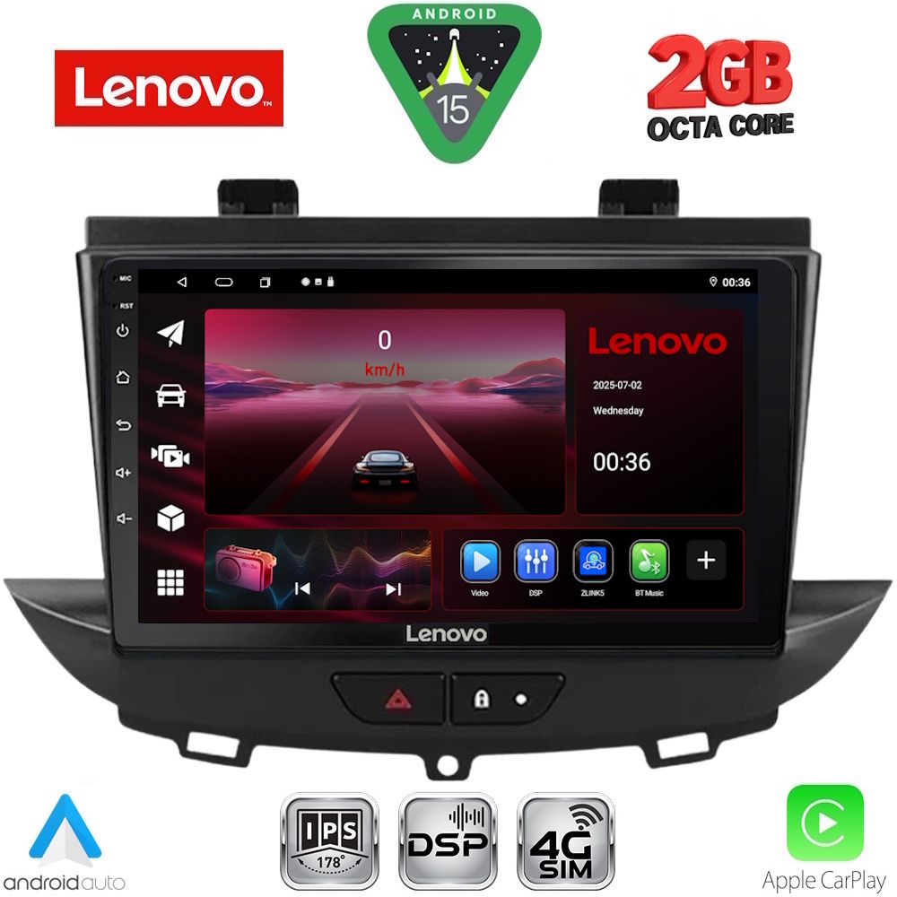 LENOVO LVF 5490_CPA (9inc) MULTIMEDIA TABLET for OPEL CROSSLAND – GRANDLAND mod. 2017-2025