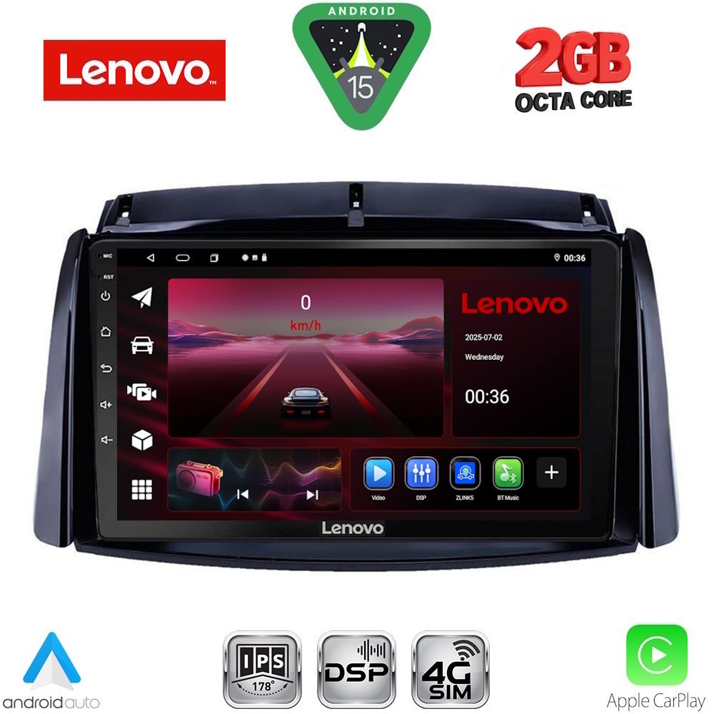 LENOVO LVF 5551_CPA (9inc) MULTIMEDIA TABLET for RENAULT KOLEOS mod. 2006-2016