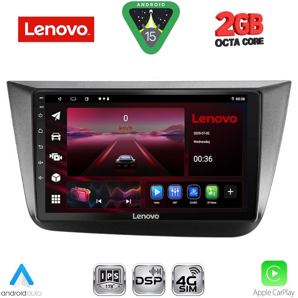 LENOVO LVF 5570_CPA (9inc) MULTIMEDIA TABLET for SEAT ALTEA mod. 2004-2015