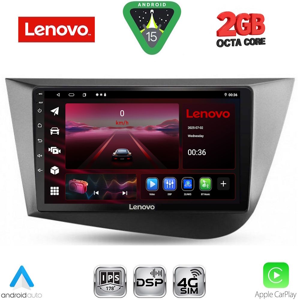 LENOVO LVF 5574_CPA (9inc) MULTIMEDIA TABLET for SEAT LEON mod. 2005-2012