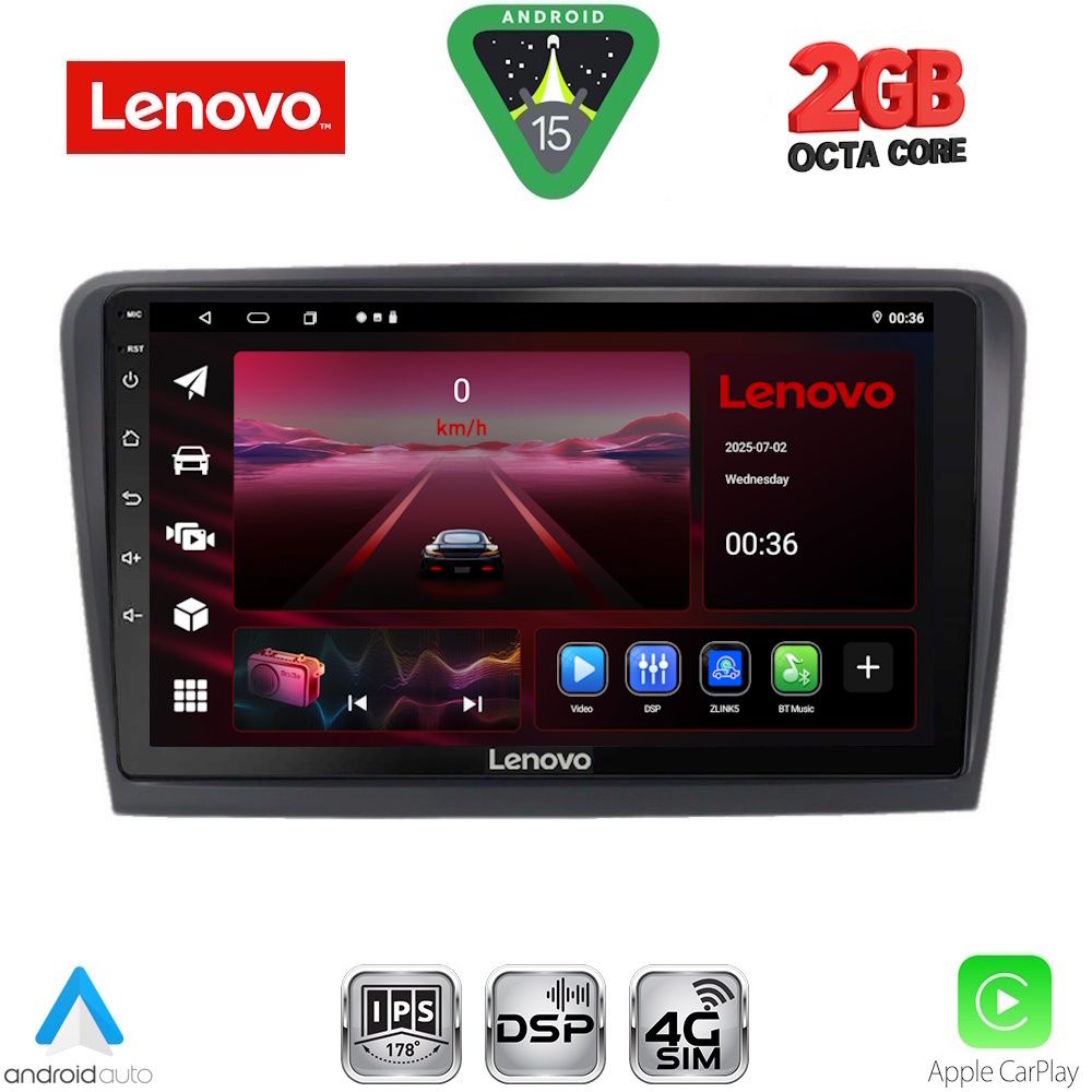 LENOVO LVF 5601_CPA (9inc) MULTIMEDIA TABLET for SKODA RAPID mod. 2012-2023