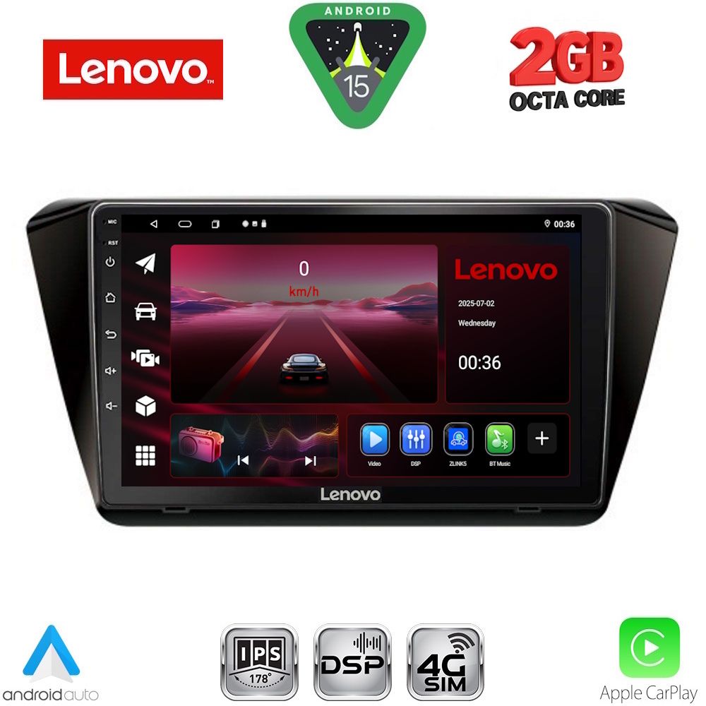 LENOVO LVF 5605_CPA (10inc) MULTIMEDIA TABLET for SKODA SUPERB mod. 2015-2023