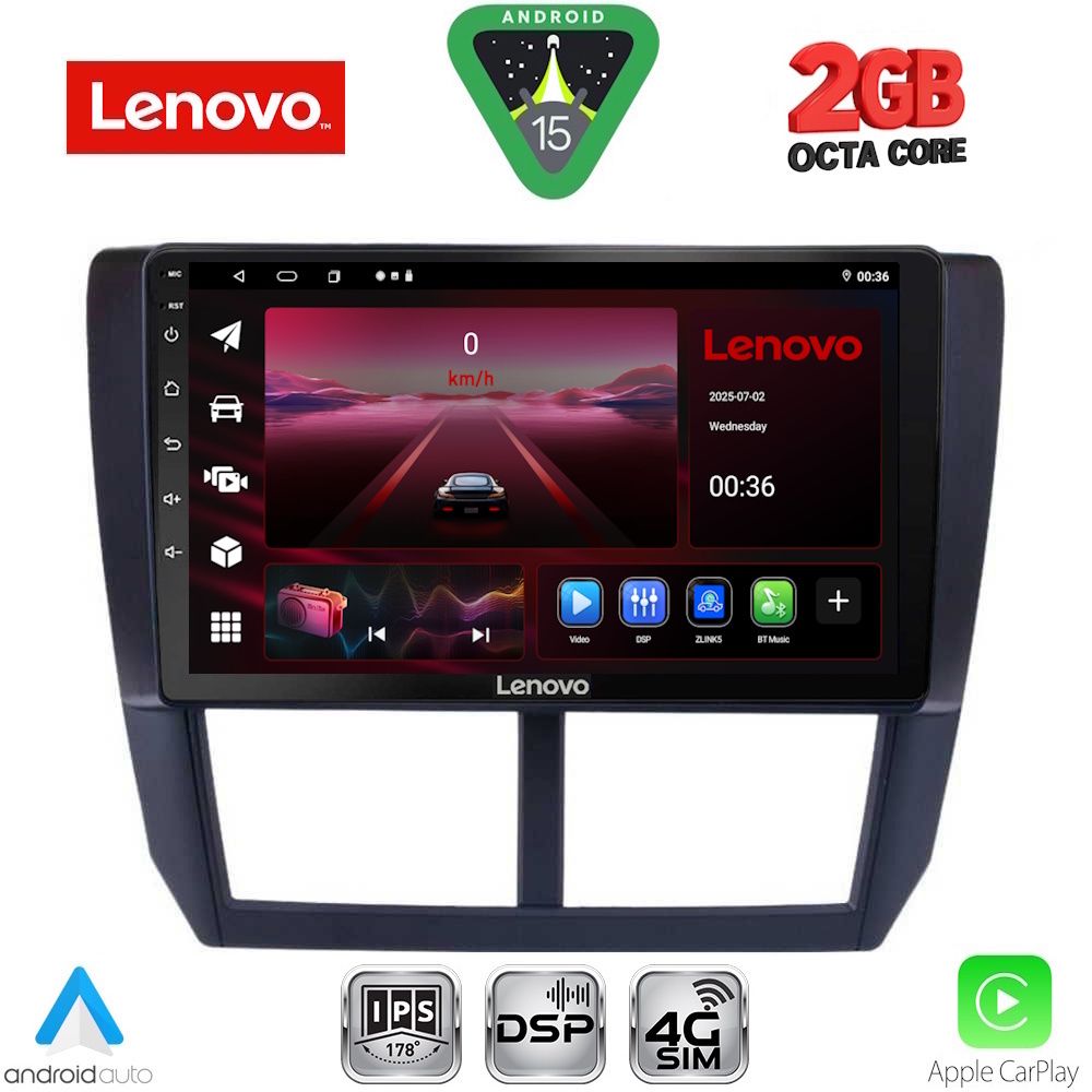 LENOVO LVF 5662_CPA (9inc) MULTIMEDIA TABLET for SUBARU FORESTER - IMPREZA - XV mod. 2008-2013