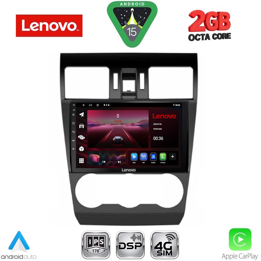 LENOVO LVF 5663_CPA (9inc) MULTIMEDIA TABLET for SUBARU FORESTER - IMPREZA - XV mod. 2013-2019