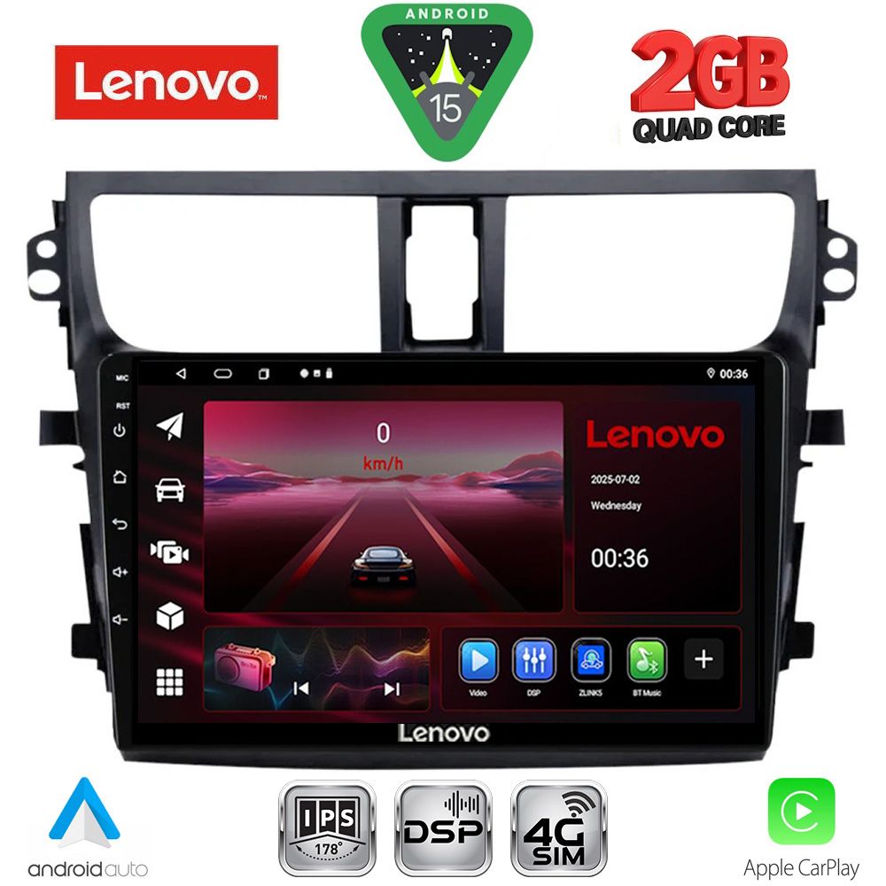 LENOVO LVF 5674_CPA (9inc) MULTIMEDIA TABLET for SUZUKI CELERIO mod. 2015-2021