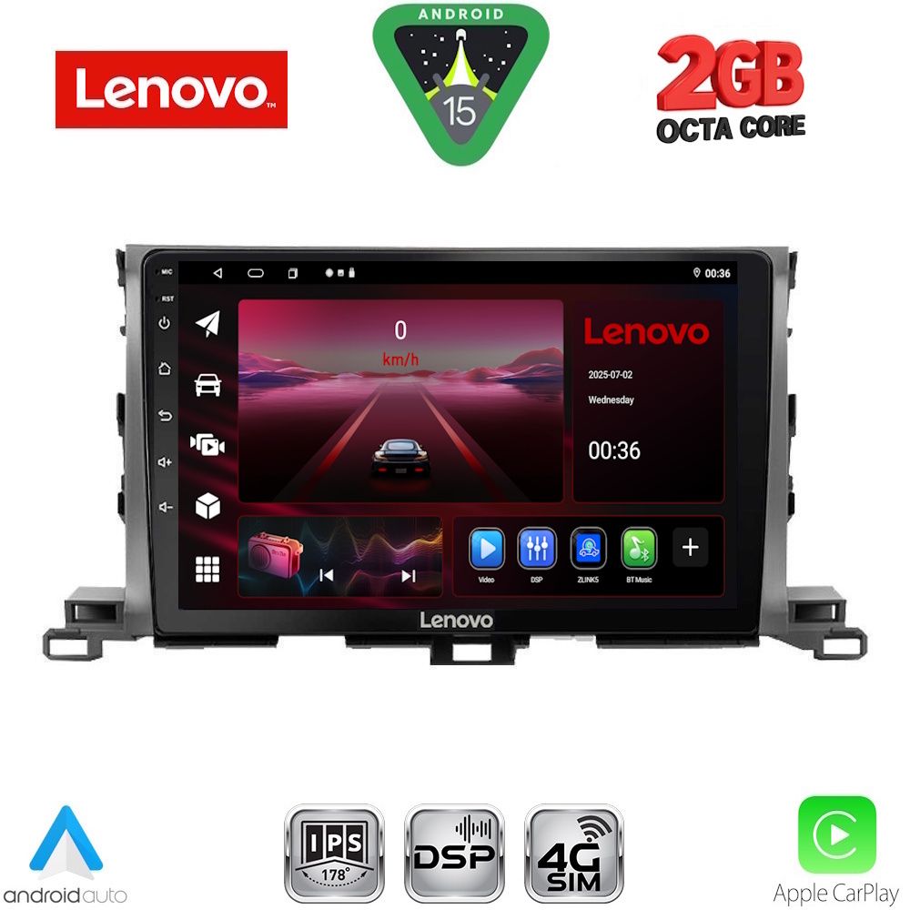 LENOVO LVF 5700_CPA (10inc) MULTIMEDIA TABLET for TOYOTA HIGHLANDER mod. 2014-2019