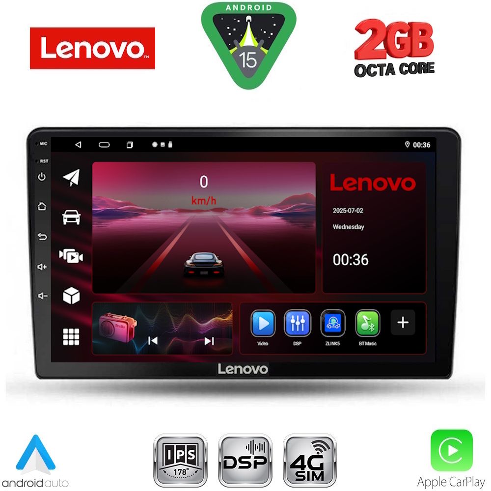 LENOVO LVF 5702_CPA (9inc) MULTIMEDIA TABLET for TOYOTA AURIS mod. 2007-2012