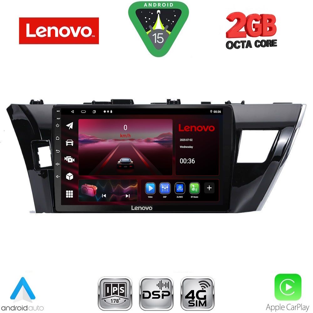 LENOVO LVF 5714SM_CPA (10inc) MULTIMEDIA TABLET for TOYOTA COROLLA mod. 2013-2016