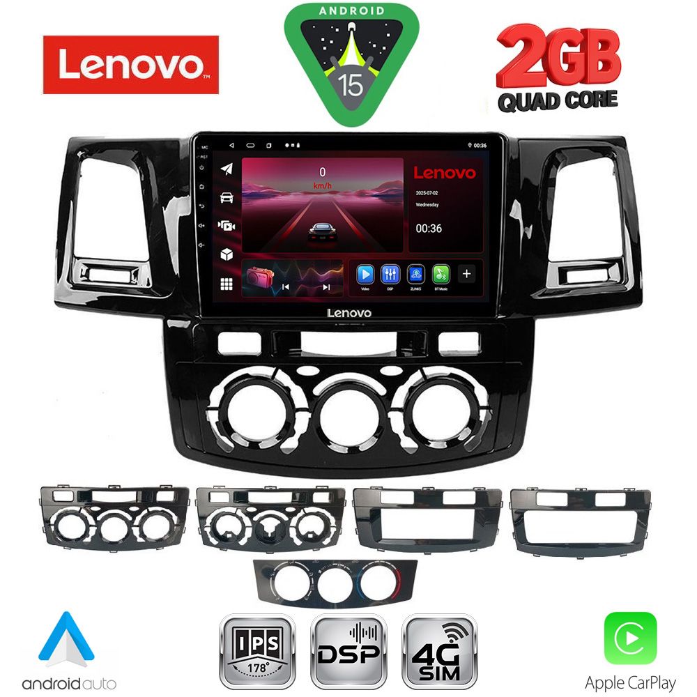LENOVO LVF 5720_CPA (9inc) MULTIMEDIA TABLET for TOYOTA HILUX mod. 2005-2016