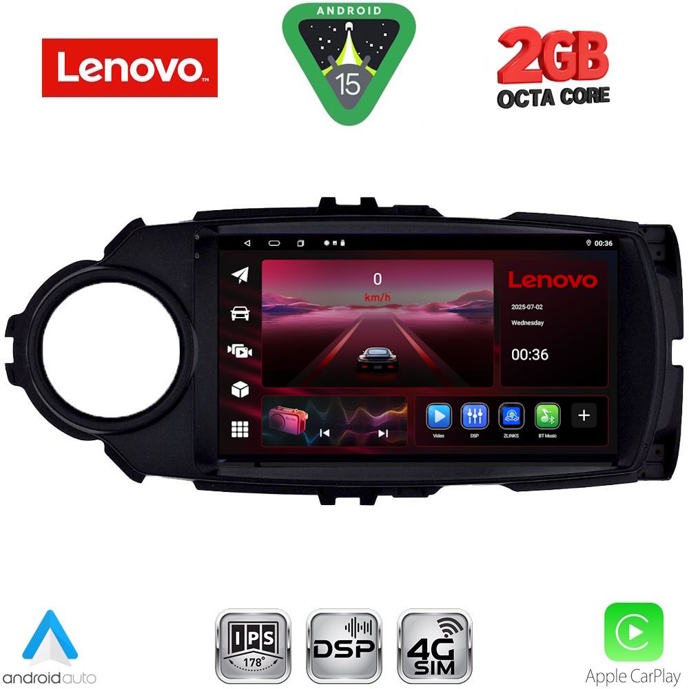 LENOVO LVF 5737FL_CPA (9inc) MULTIMEDIA TABLET for TOYOTA YARIS mod. 2015-2020