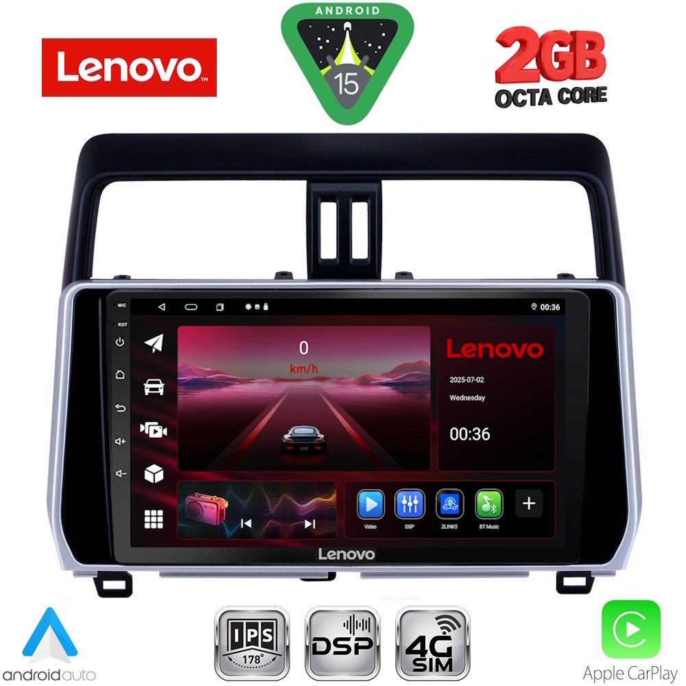 LENOVO LVF 5739_CPA (10inc) MULTIMEDIA TABLET for TOYOTA LAND CRUISER - PRADO mod. 2019-2023