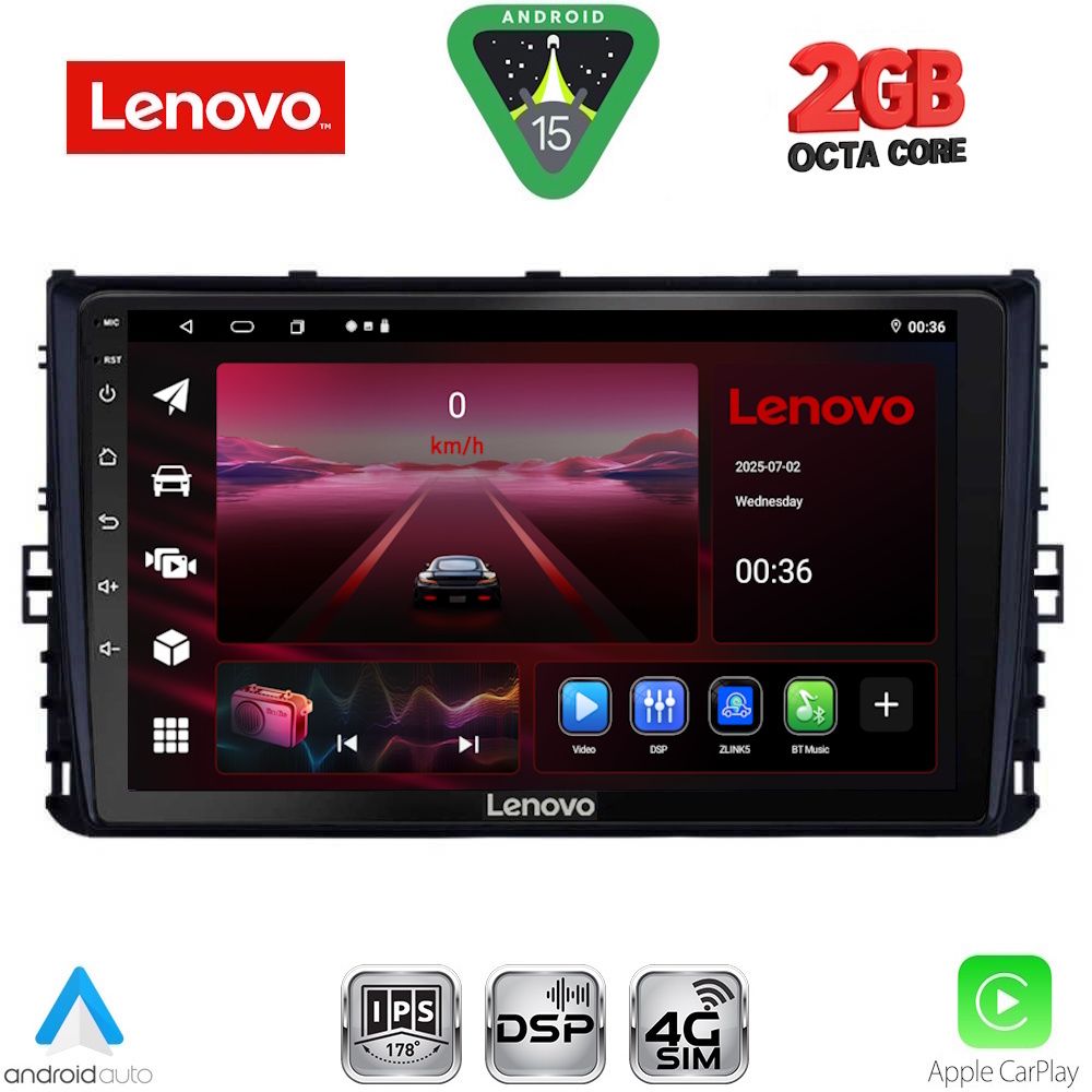 LENOVO LVF 5758_CPA (9inc) MULTIMEDIA TABLET for VW POLO – TROC – TCROSS - TAIGO mod. 2017-2026
