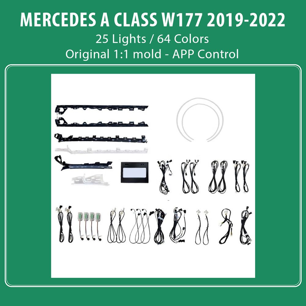 DIQ AMBIENT 8176 A4B - BENZ A (W177) mod. 2019-2024 (Digital iQ Ambient Light for MERCEDES A W177 mod.2019-2024 with 25 Lights)