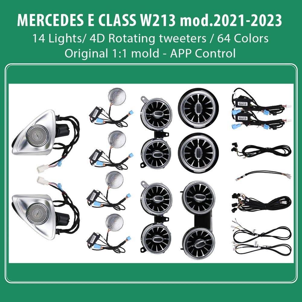 DIQ AMBIENT 8176 ED121 - BENZ E (W213) (Digital iQ Ambient Light for Mercedes E (W213) mod. 2021-2023 with 14 Lights)