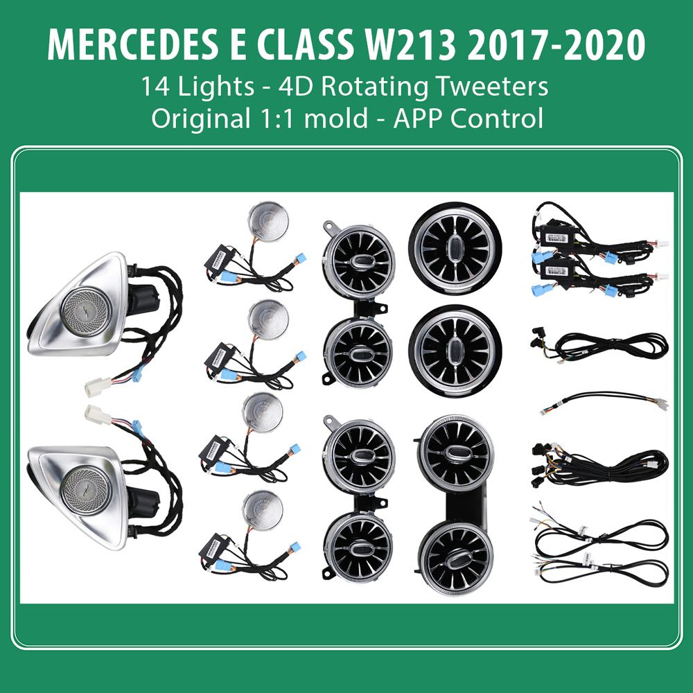 DIQ AMBIENT 8176 ED117 – BENZ E (W213) (Digital iQ Ambient Light for Mercedes E (W213) mod. 2017-2020 with 14 Lights)