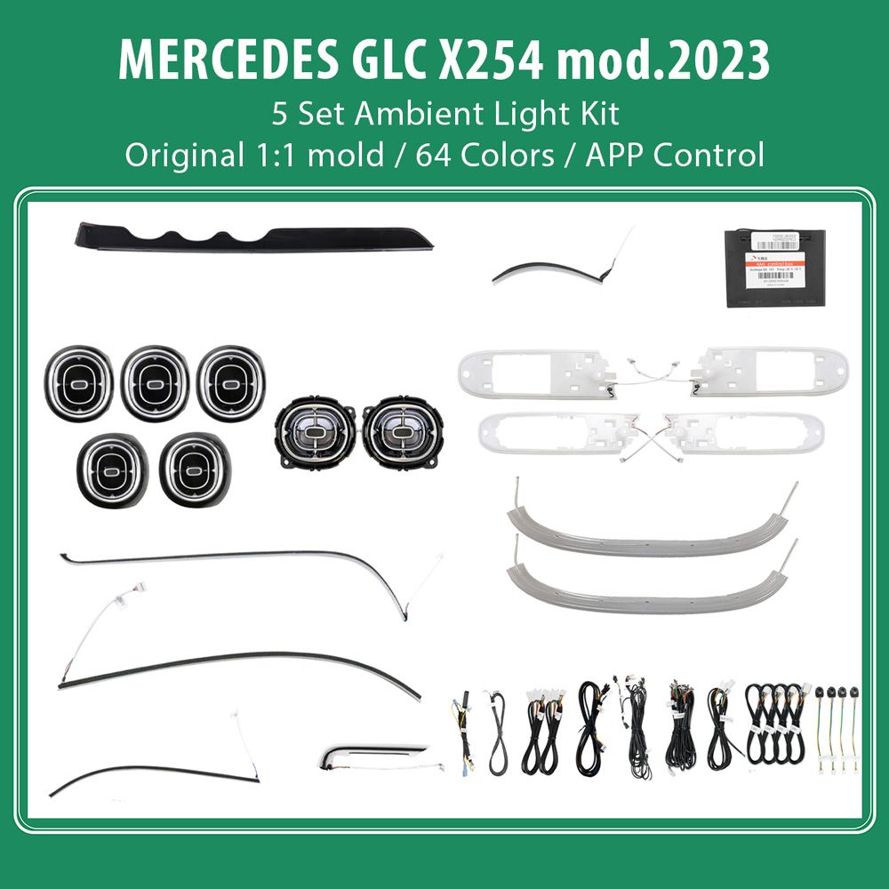 DIQ AMBIENT 8173 BJE5 - BENZ GLC (X254) (Digital iQ Ambient Light for Mercedes GLC (X254) mod. 2023+ with 5 Set Kit)