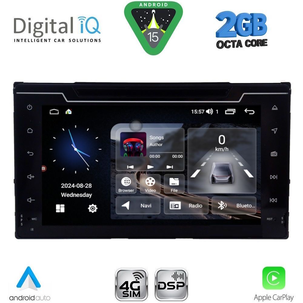 DIGITAL IQ MSF 313_CPA (7" DECK) MULTIMEDIA SYSTEM for TOYOTA AURIS mod. 2015-2021 – AYGO X mod. 2022-2026 – COROLLA mod. 2017-2019