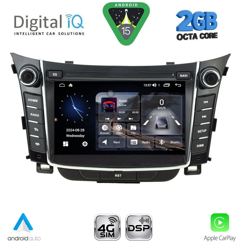 DIGITAL IQ MSF 327_CPA (7'' DECK) MULTIMEDIA for HYUNDAI i30 mod. 2012-2017 with ORIG. NAVI