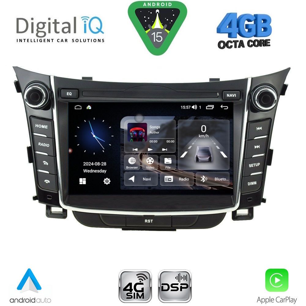 DIGITAL IQ MSG 427_CPA (7'' DECK) MULTIMEDIA SYSTEM for HYUNDAI i30 mod. 2012-2017 with ORIG. NAVI