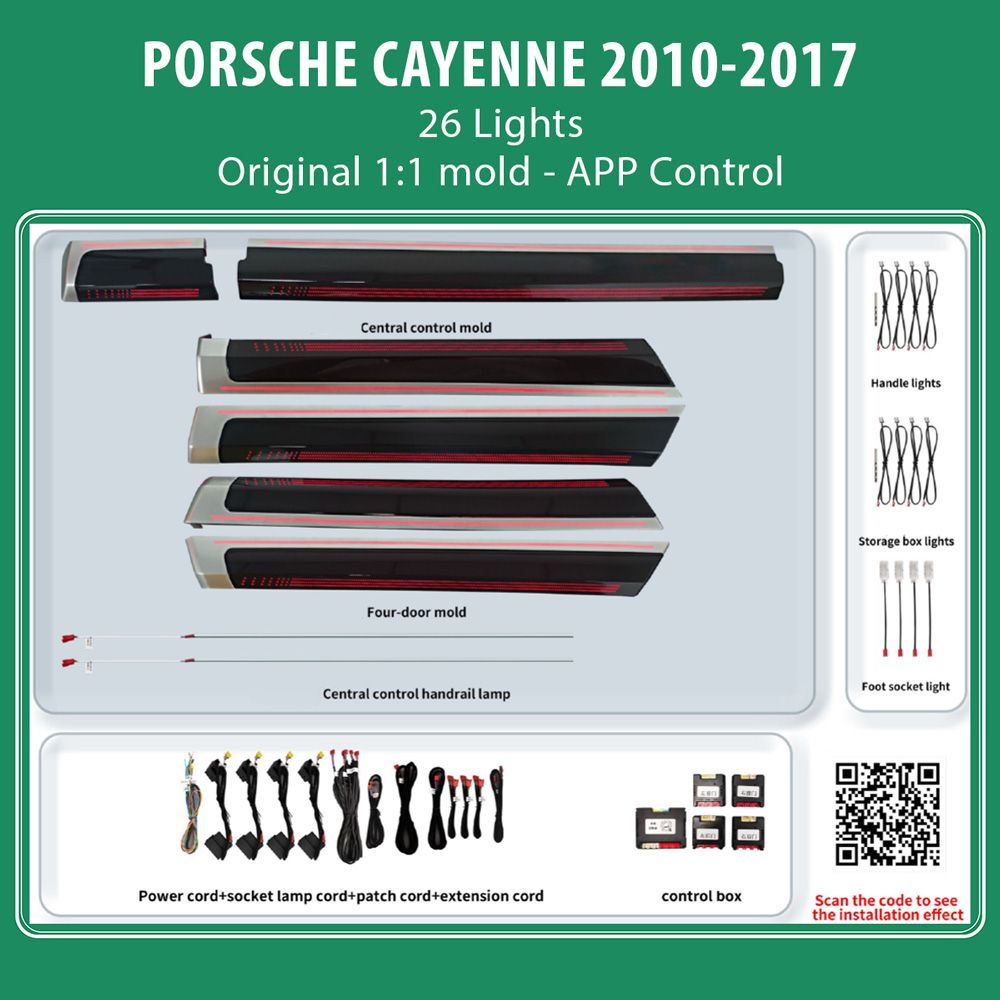DIQ AMBIENT PORSCHE BSJ10L (Digital iQ Ambient Light for Porsche Cayenne mod. 2010-2017 with 26 Lights)