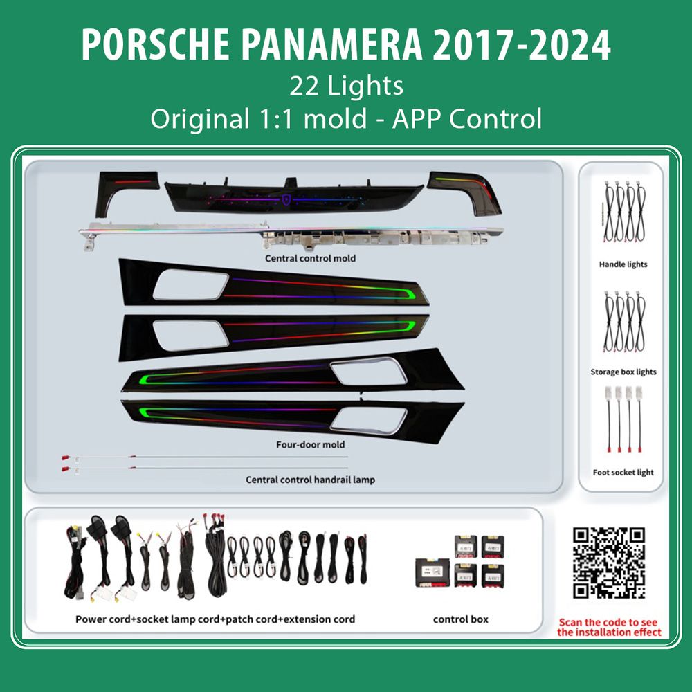 DIQ AMBIENT PORSCHE BSJ06X (Digital iQ Ambient Light for Porsche Panamera mod. 2017-2024 with 22 Lights