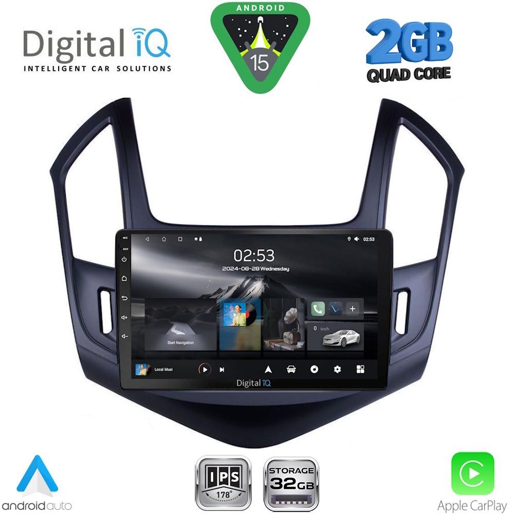 DIGITAL IQ RSD 1077_CPA (9inc) MULTIMEDIA TABLET for CHEVROLET CRUZE mod. 2013-2015 DIGITAL IQ RSD 1077_CPA (9inc) MULTIMEDIA TABLET for CHEVROLET CRUZE mod. 2013-2015