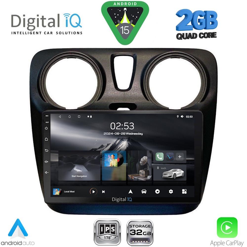 DIGITAL IQ RSD 1112_CPA (9inc) MULTIMEDIA TABLET for DACIA DOKKER mod. 2012-2022 DIGITAL IQ RSD 1112_CPA (9inc) MULTIMEDIA TABLET for DACIA DOKKER mod. 2012-2022