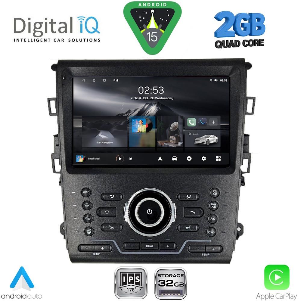 DIGITAL IQ RSD 1164_CPA CLIMA (9inc) MULTIMEDIA TABLET for FORD MONDEO mod. 2014-2023 DIGITAL IQ RSD 1164_CPA CLIMA (9inc) MULTIMEDIA TABLET for FORD MONDEO mod. 2014-2023