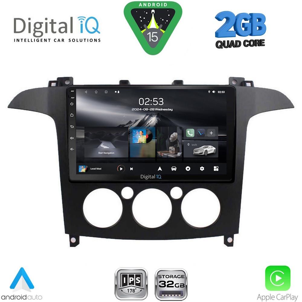 DIGITAL IQ RSD 1175_CPA A/C (9inc) MULTIMEDIA TABLET for FORD SMAX mod. 2006-2014 DIGITAL IQ RSD 1175_CPA A/C (9inc) MULTIMEDIA TABLET for FORD SMAX mod. 2006-2014