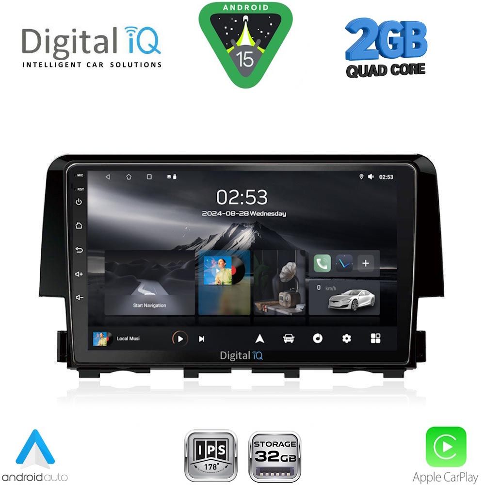 DIGITAL IQ RSD 1191_CPA (9inc) MULTIMEDIA TABLET for HONDA CIVIC mod. 2016-2021 DIGITAL IQ RSD 1191_CPA (9inc) MULTIMEDIA TABLET for HONDA CIVIC mod. 2016-2021