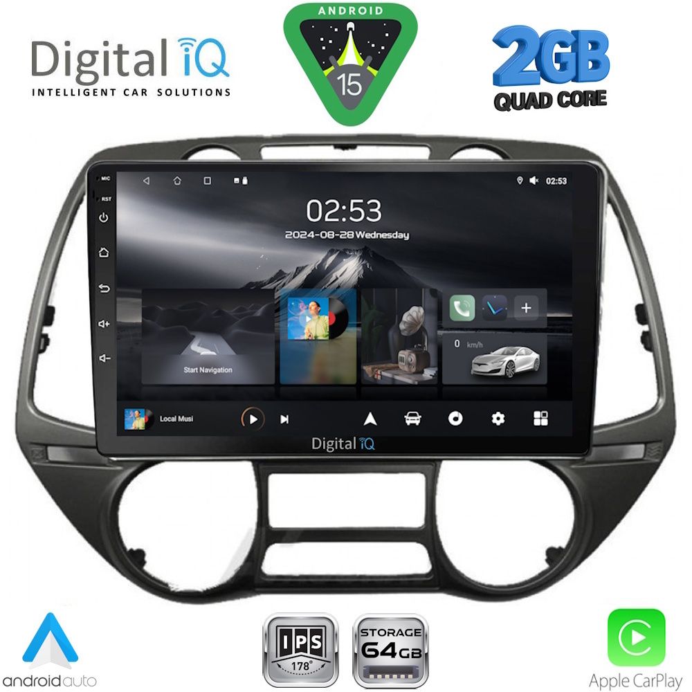 DIGITAL IQ RSD 1226_CPA (9inc) MULTIMEDIA TABLET for HYUNDAI i20 mod. 2008-2014